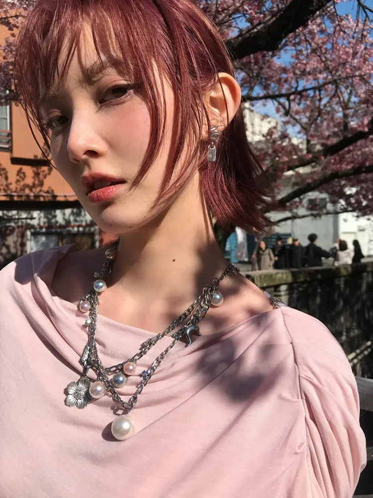 Cherry Blossom Motif Waist Chain Necklaces【s0000012126】