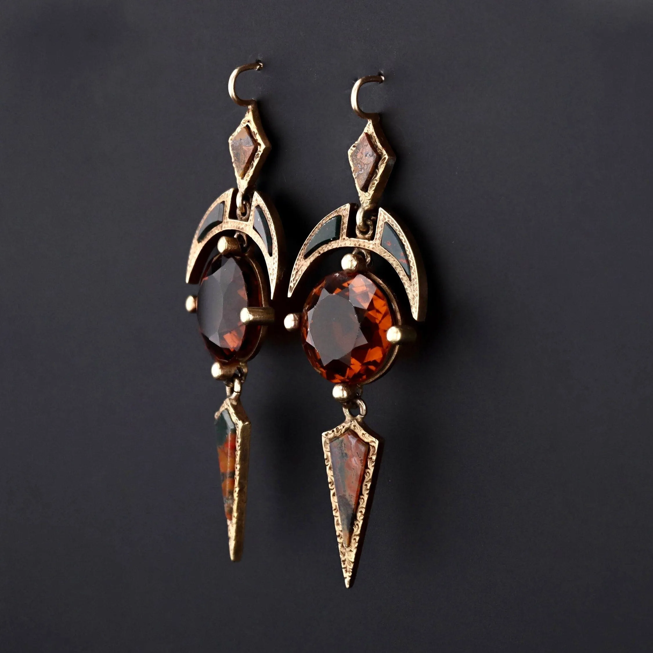 Citrine Statement Earrings | Dangle Earrings