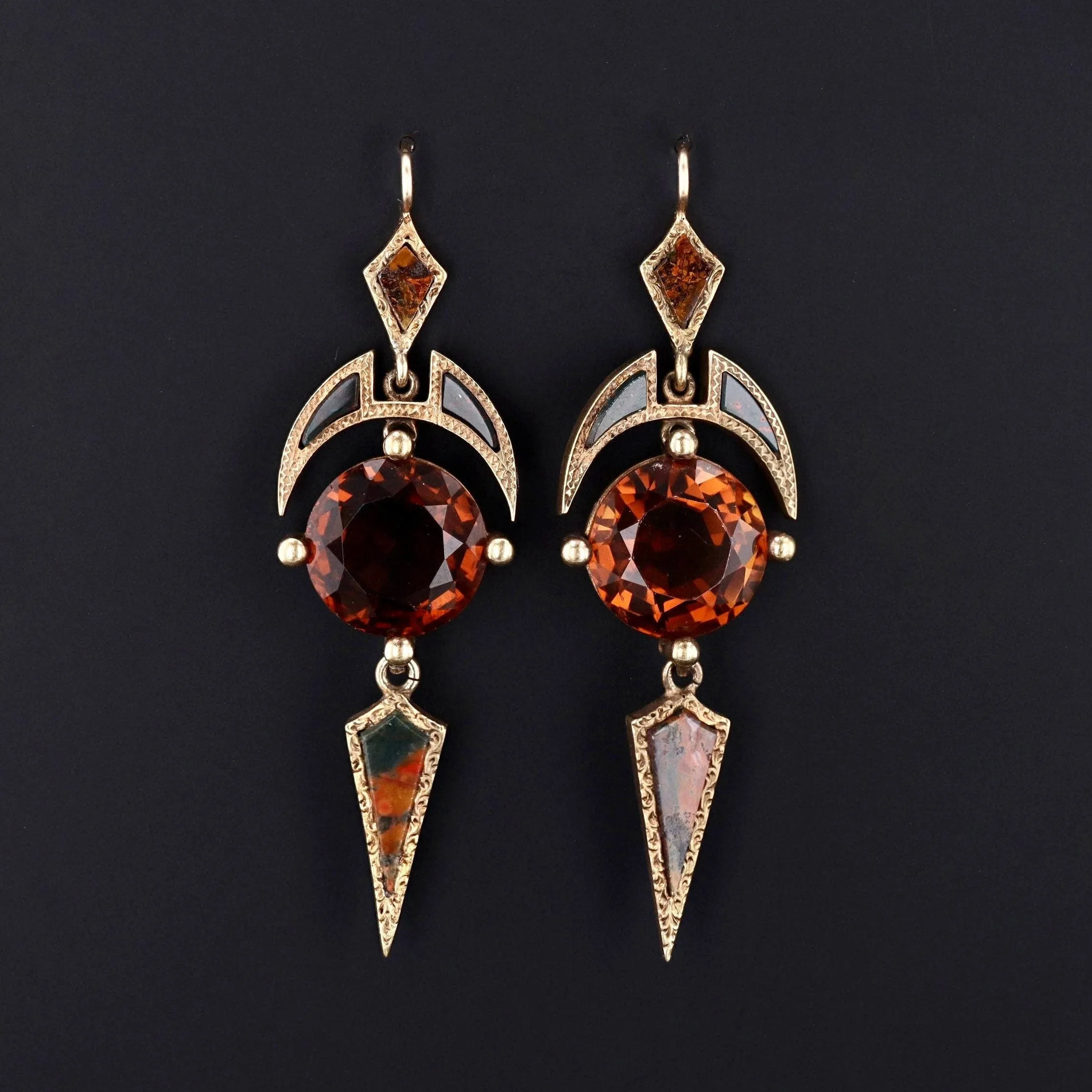 Citrine Statement Earrings | Dangle Earrings