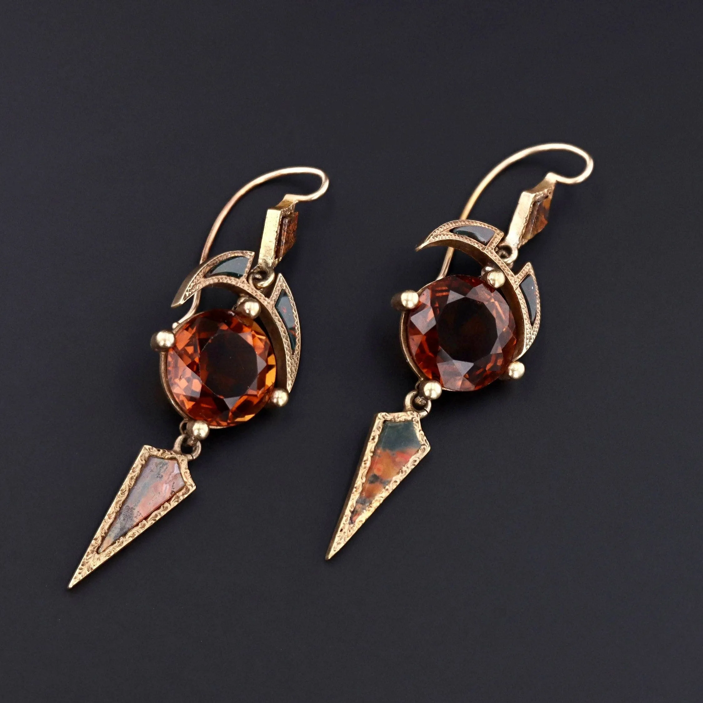 Citrine Statement Earrings | Dangle Earrings