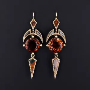 Citrine Statement Earrings | Dangle Earrings