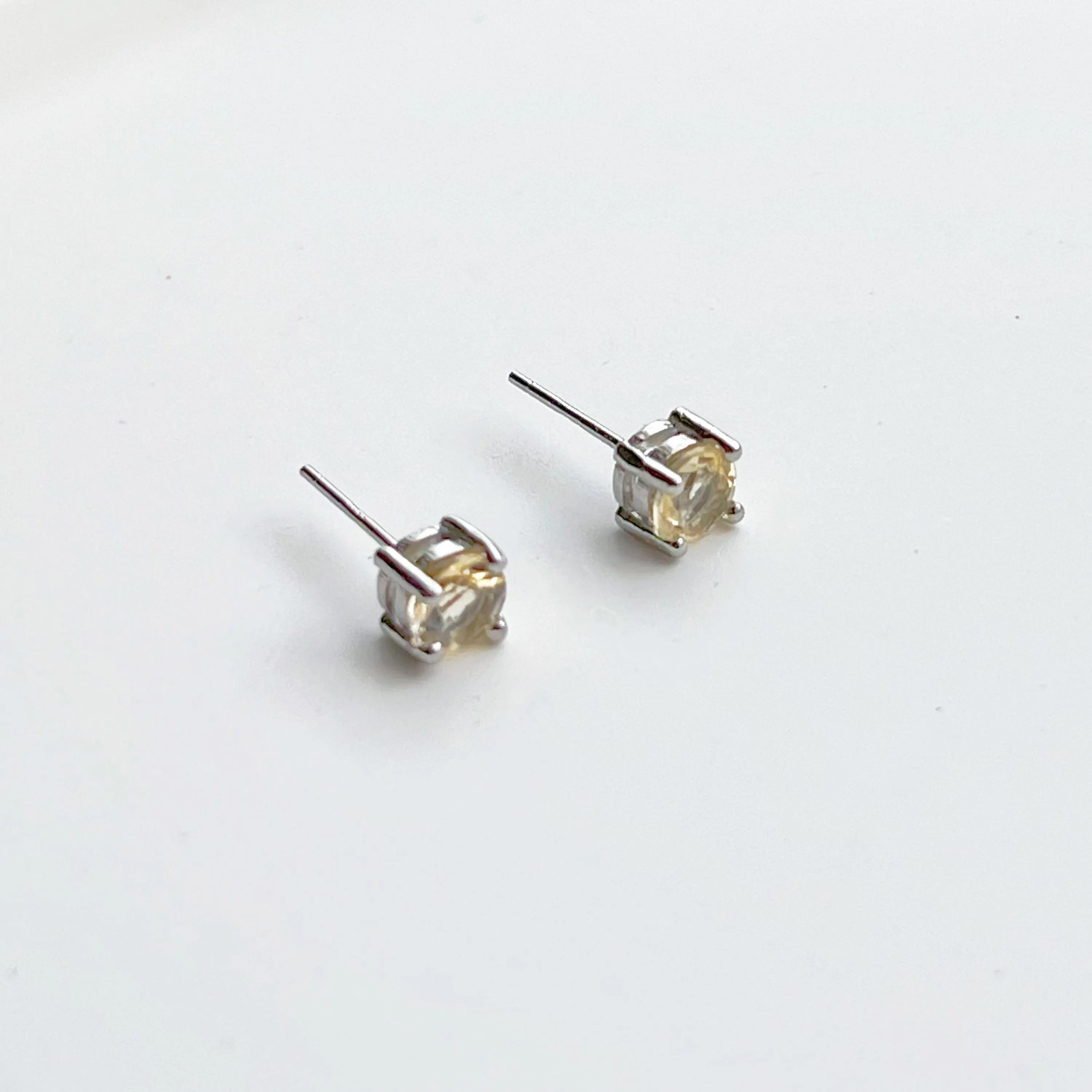 Citrine Stud Earrings - November Birthstone Gift Idea