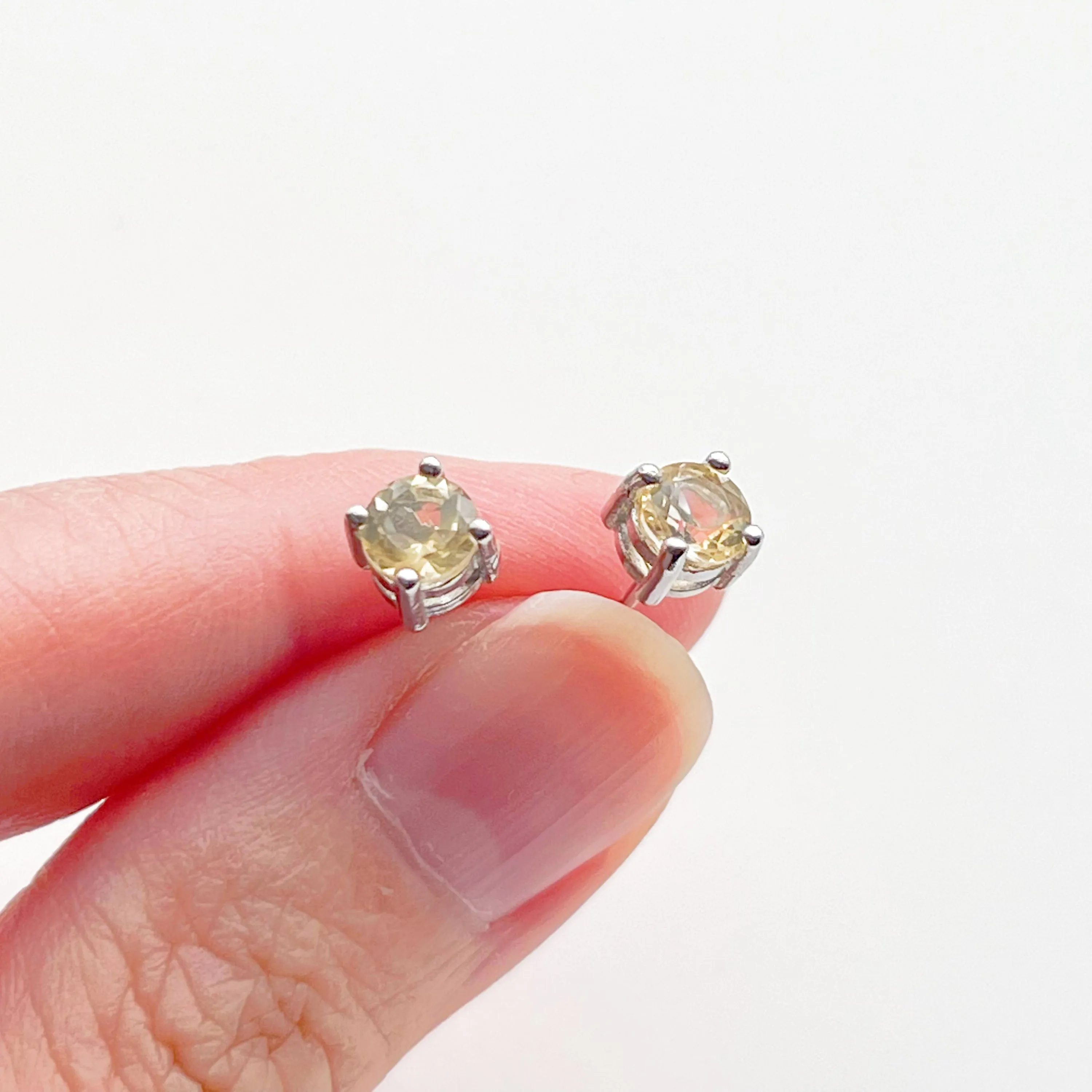 Citrine Stud Earrings - November Birthstone Gift Idea
