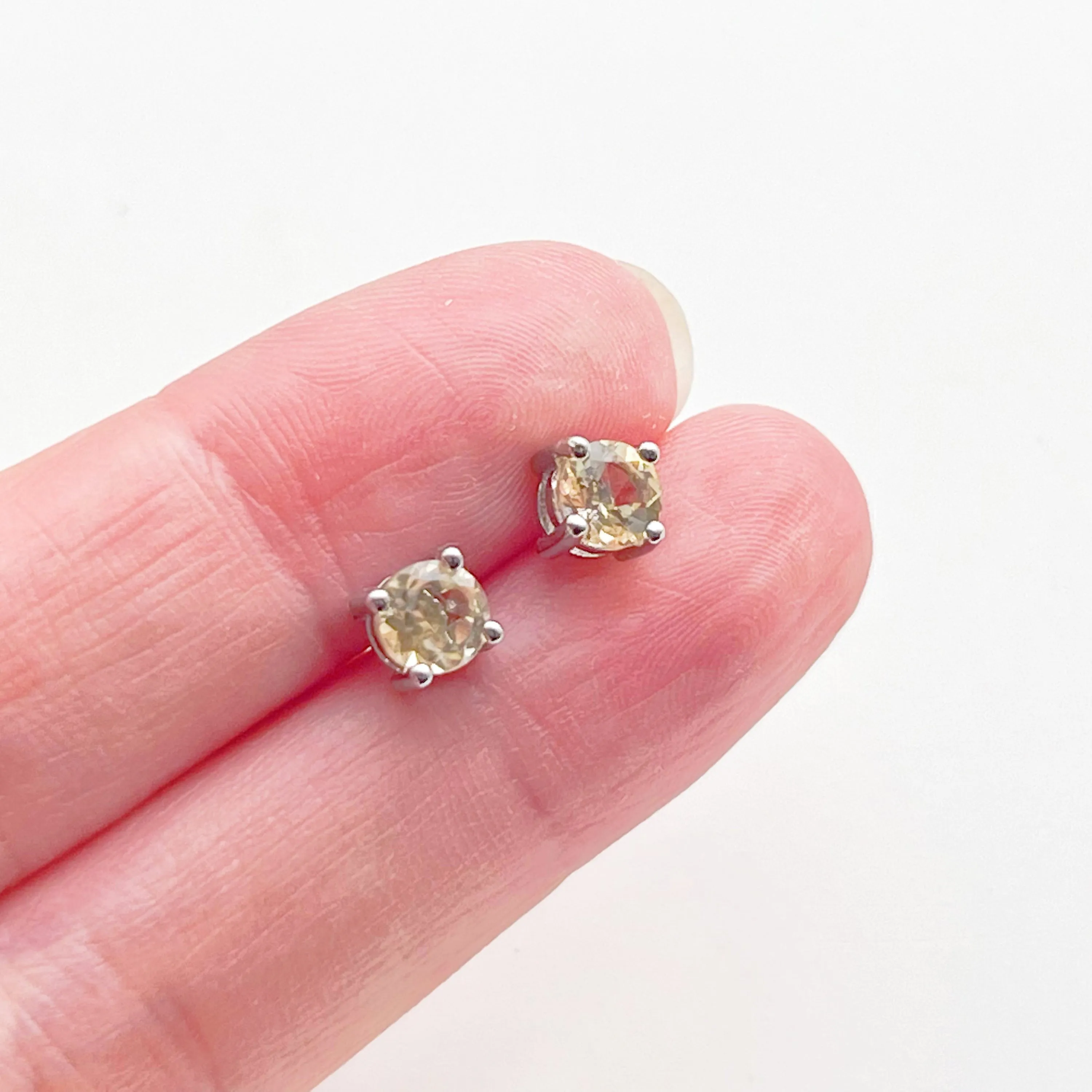 Citrine Stud Earrings - November Birthstone Gift Idea