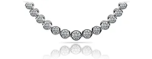 Classic Diamond Strand Necklace With Shiny Diamond Links  with 4.00 ct.(finished)