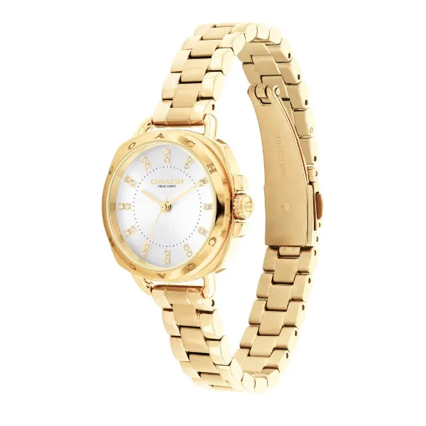 Coach Tatum Gold Stainless Steel Silver Dial Quartz Watch for Ladies - 14504153