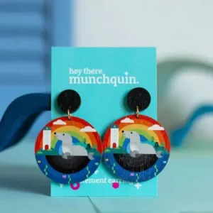Colourful Seal Statement Earrings