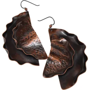 Copper Shell Statement Earrings