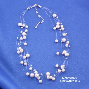 CREAM PEARLS NECKLACE #UN240286N94 (SHBD6)