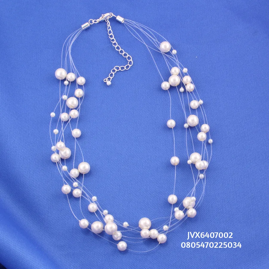 CREAM PEARLS NECKLACE #UN240286N94 (SHBD6)