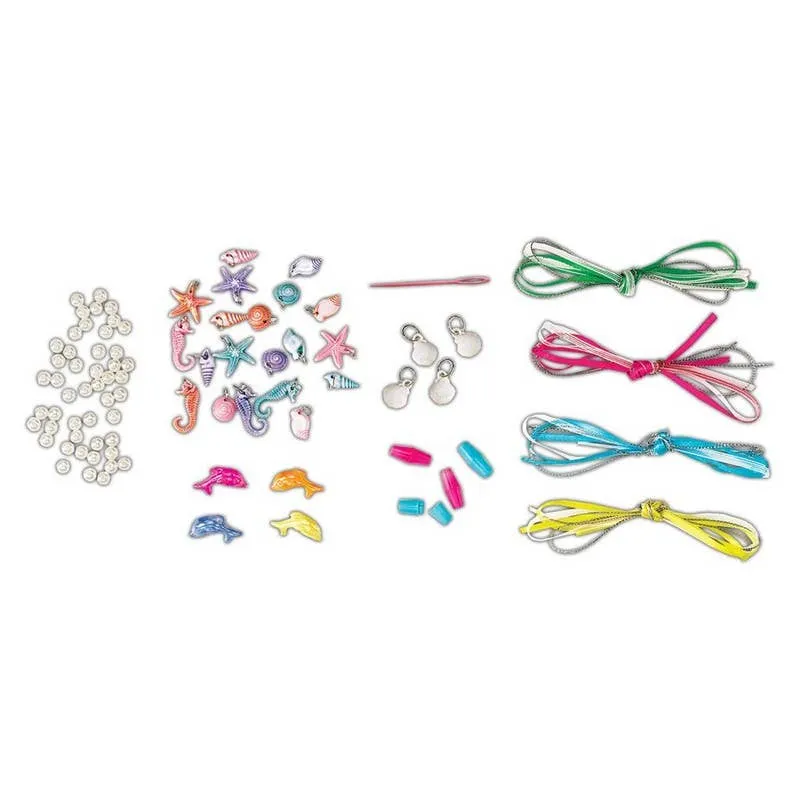 Creativity for Kids Mermaid Jewelry - String Mermaid Beads, Create 8 Jewelry Pieces - Great for Beginners