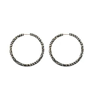 Creole Medium Damier Hoop Earrings