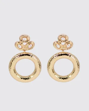 CROWN HOOP EARRING