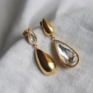 Crystal Duo Drop Earrings