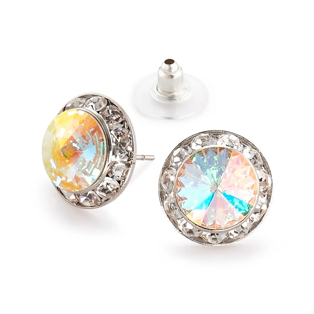 Crystal Earrings, 15mm size