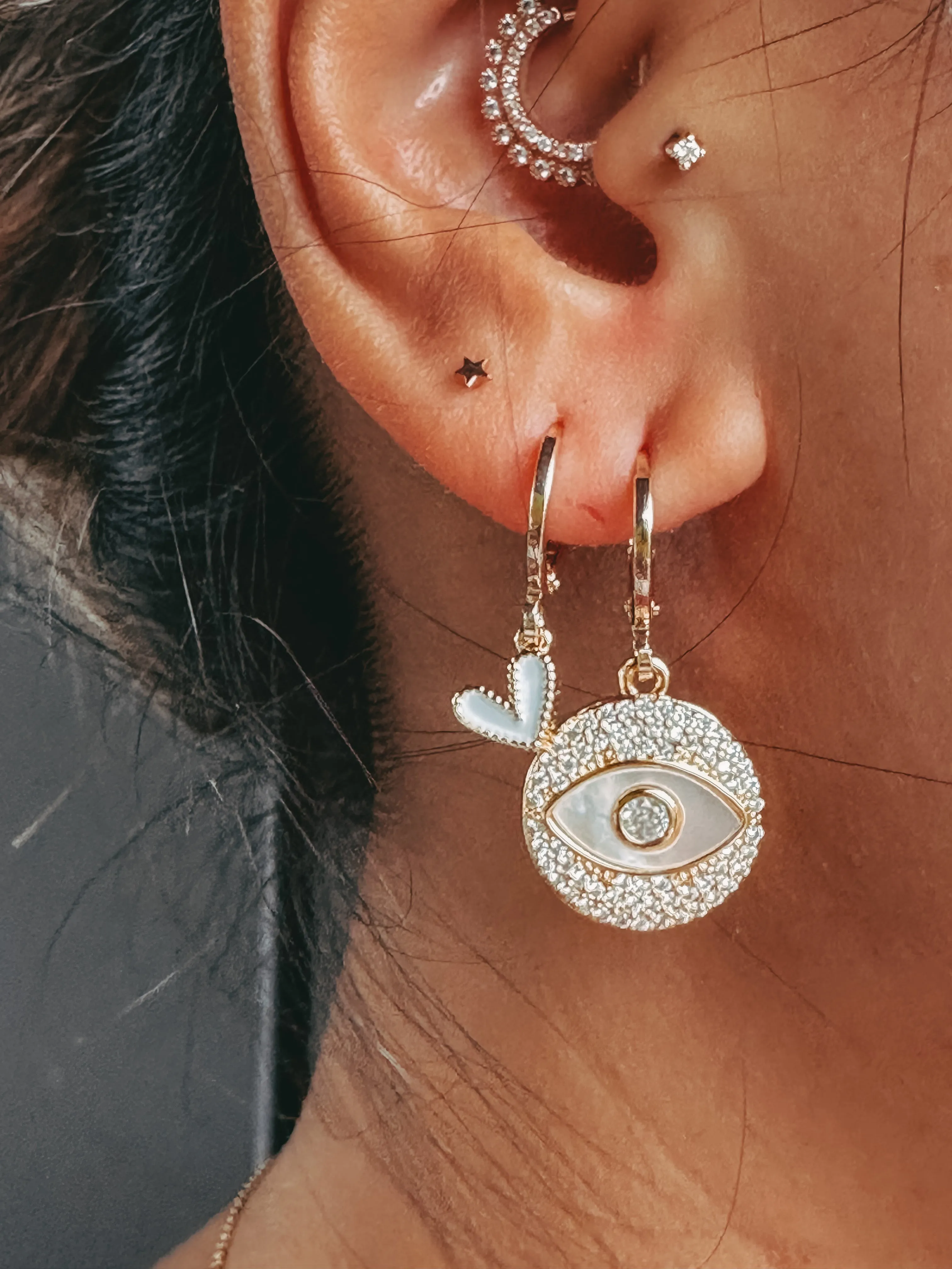 Crystal Eye Earrings