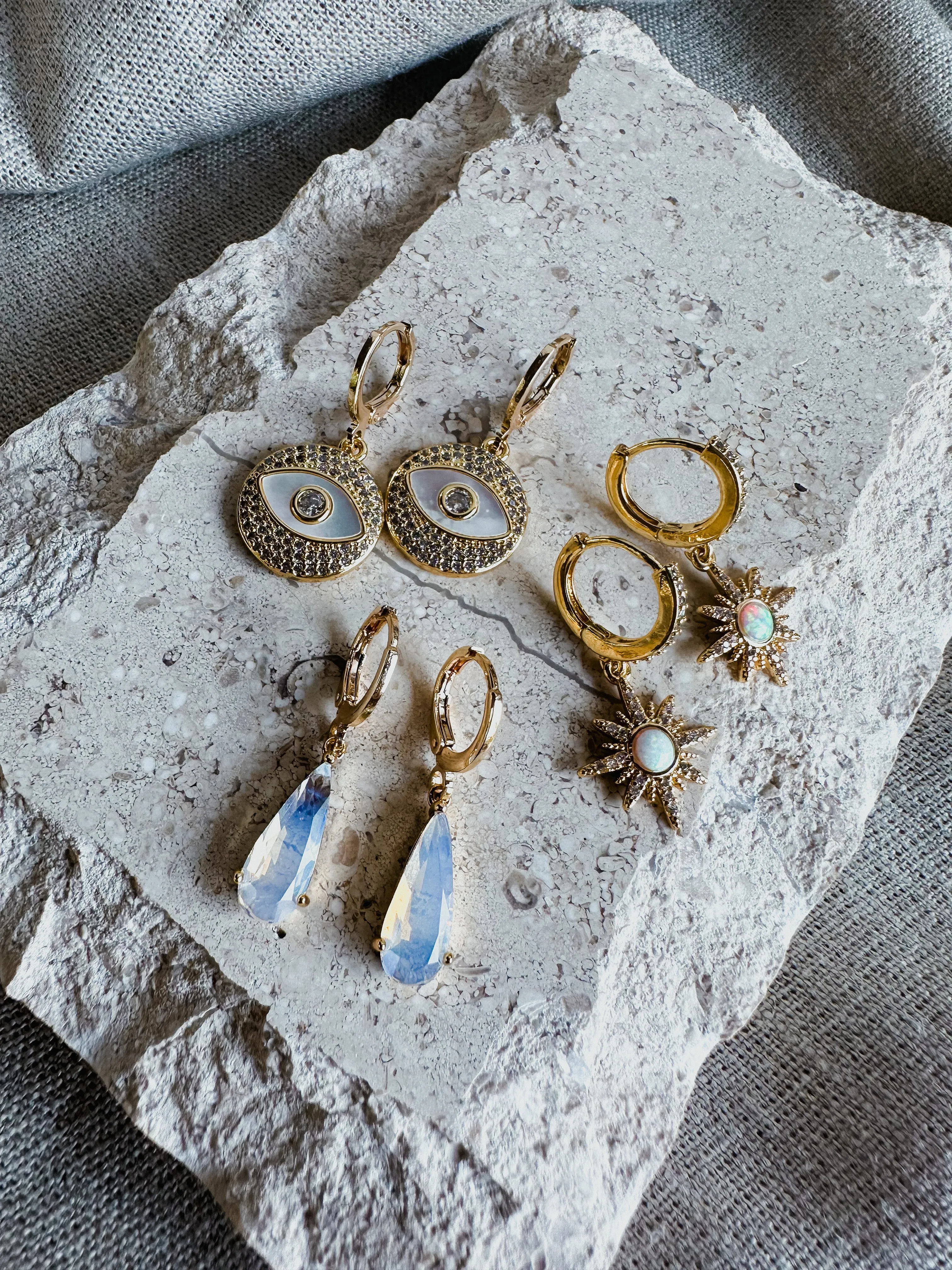 Crystal Eye Earrings
