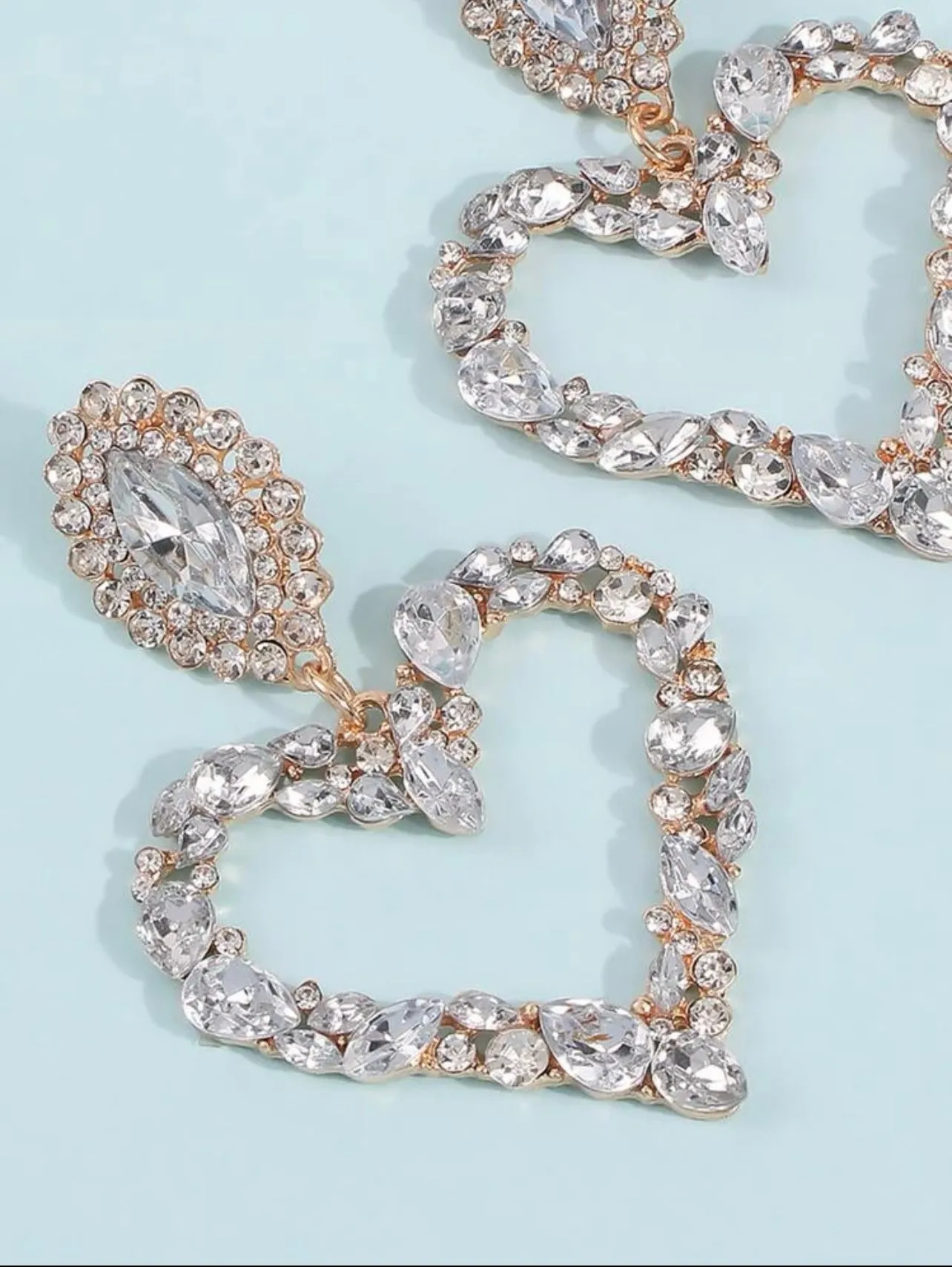 Crystal Heart Earrings