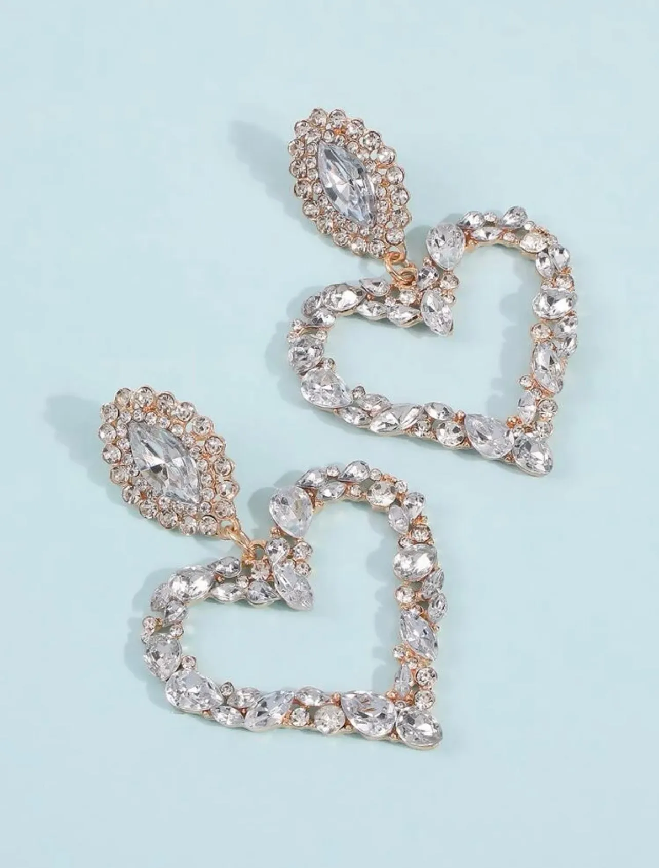 Crystal Heart Earrings