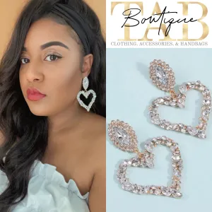 Crystal Heart Earrings