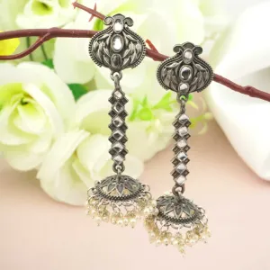 Crystal Line Jhumkis