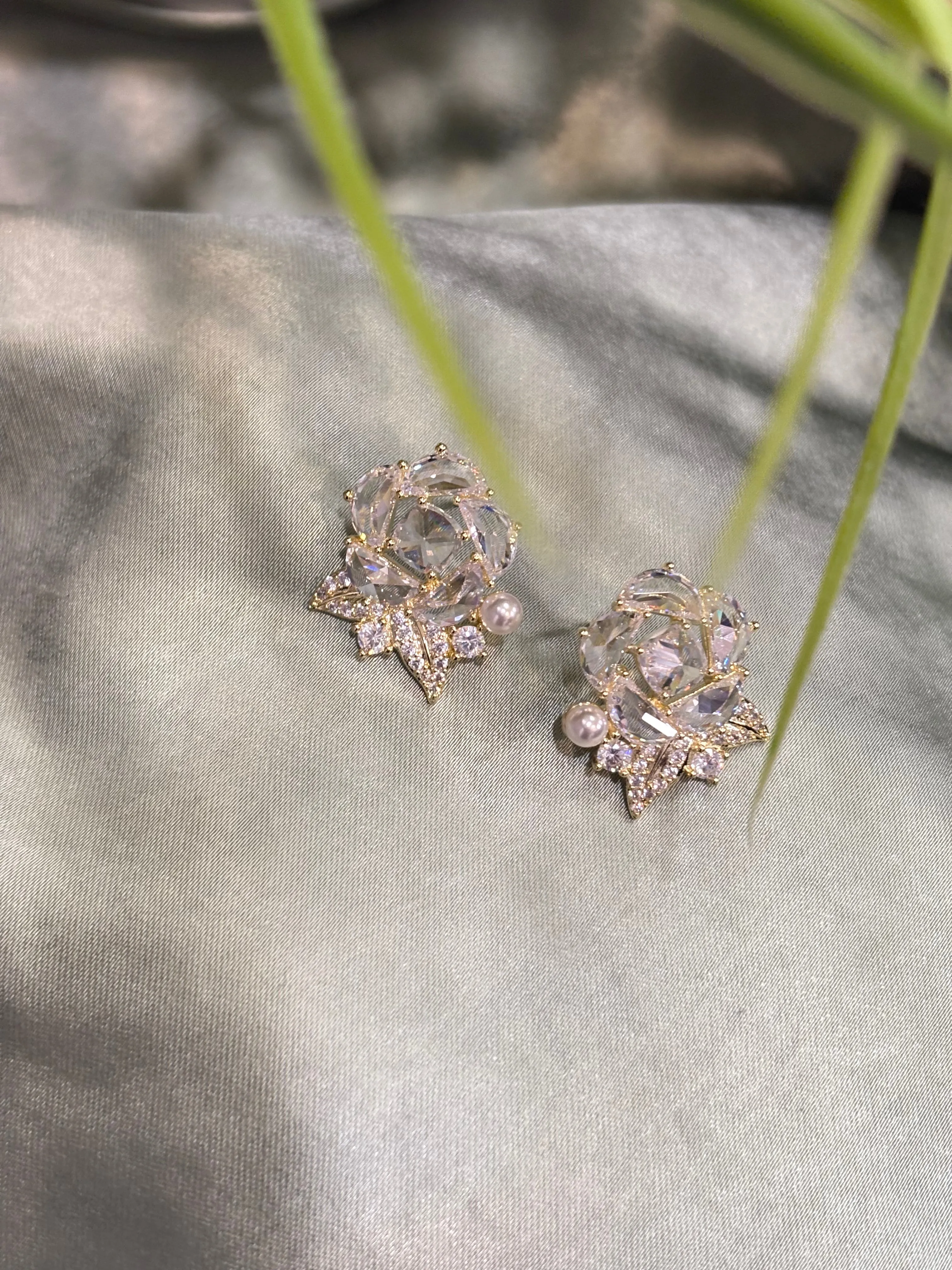 Crystal Rose Earrings