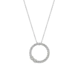 CUTOUT CIRCLE DIAMOND NECKLACE 14K GOLD (0.75 CTW)