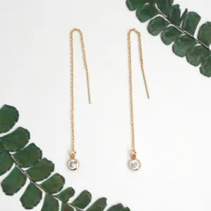 CZ Crystal Threader Earrings