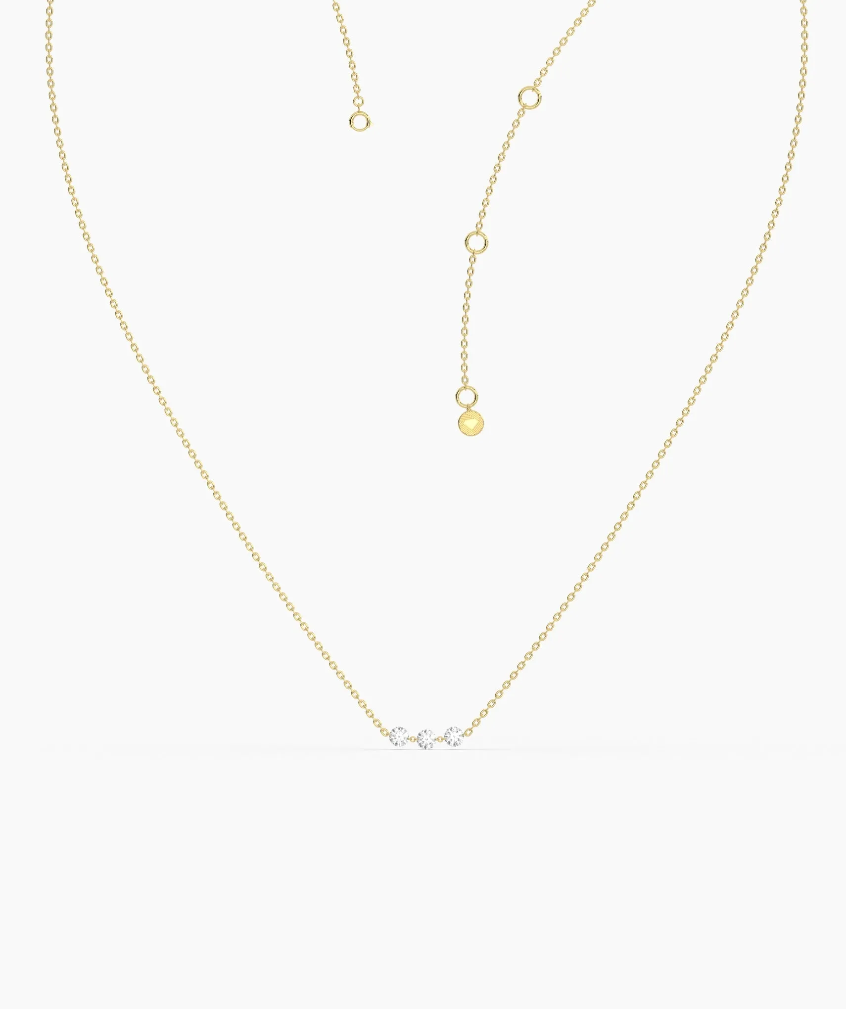 Dainty 14K Gold Trio Necklace