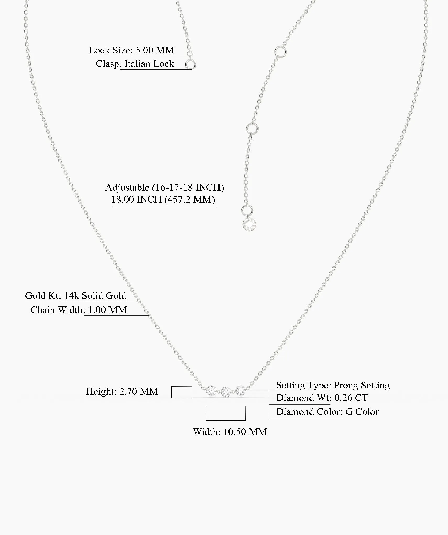 Dainty 14K Gold Trio Necklace