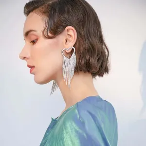 Dazzle Heart Statement Earrings