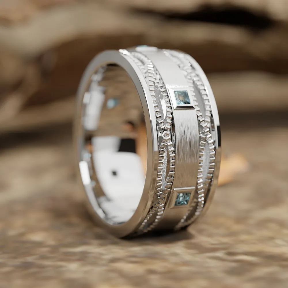Destiny Ladder Ring - Aquamarine