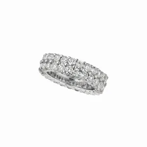 DIAMOND 2 ROWS ETERNITY RING 18K GOLD (4.3 CTW)