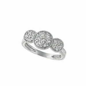 DIAMOND 3 ROUND RING 14K GOLD (0.5 CTW)