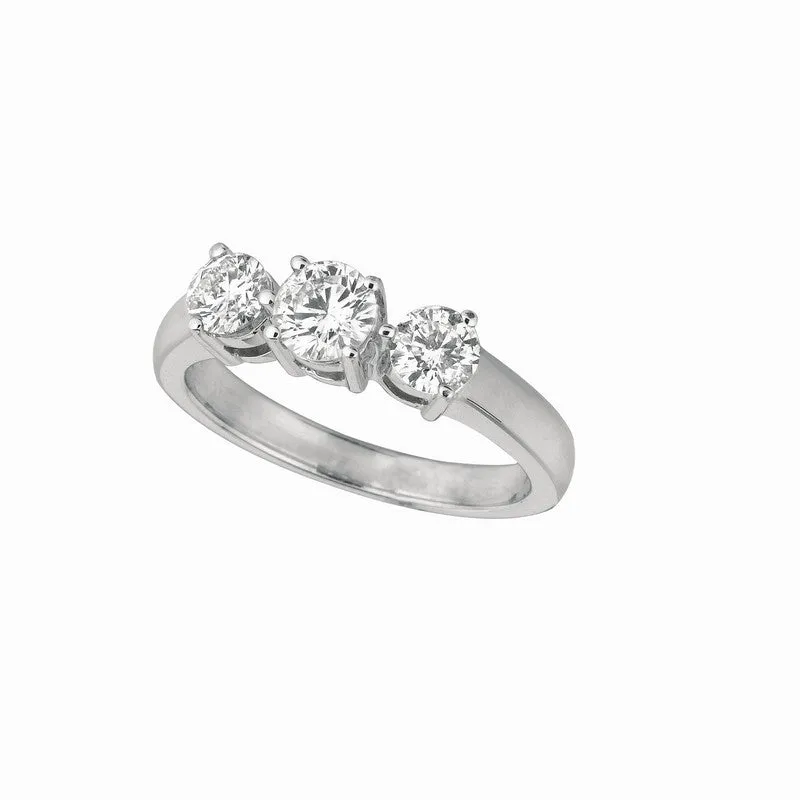 DIAMOND 3 STONES RING 14K GOLD (0.75 CTW)