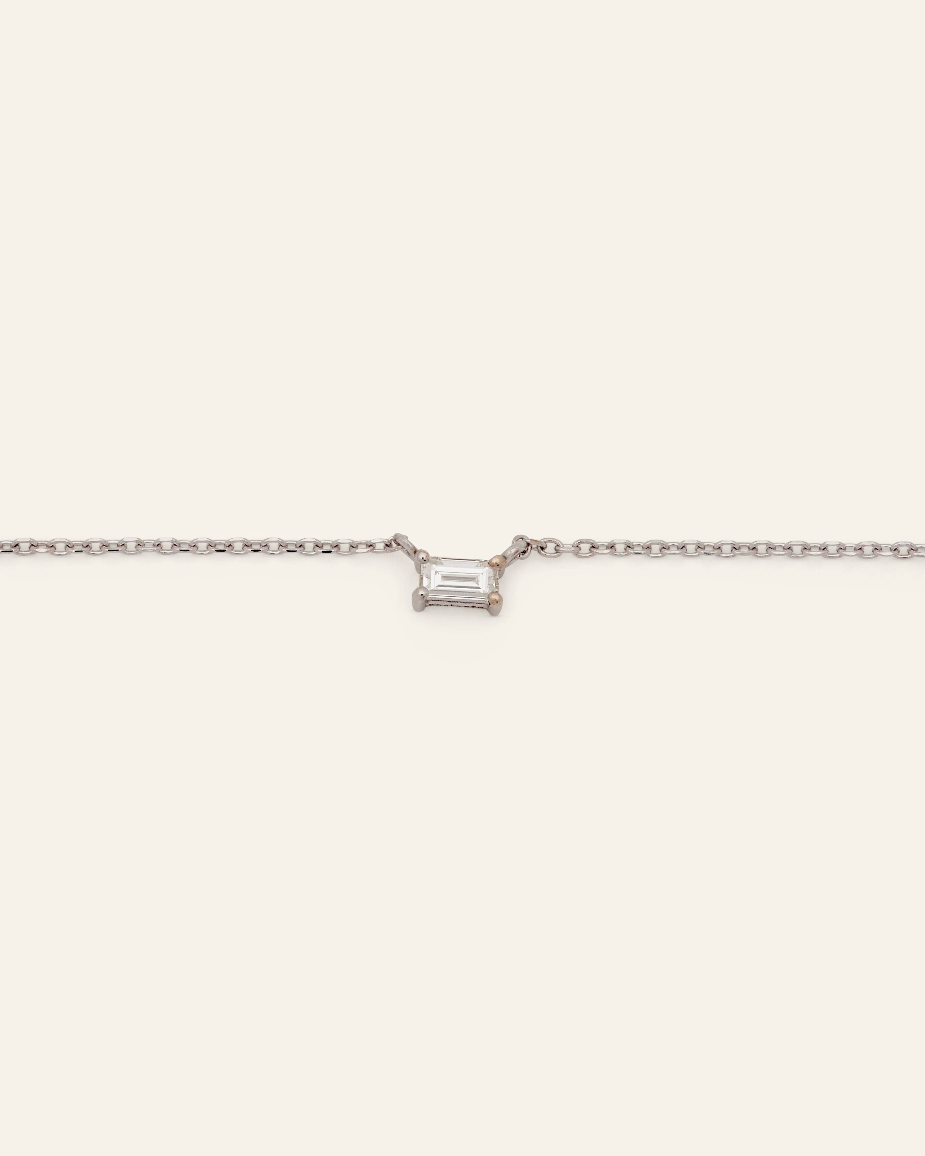 Diamond Baguette Necklace