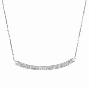 DIAMOND BAR NECKLACE 14K GOLD (1 CTW)