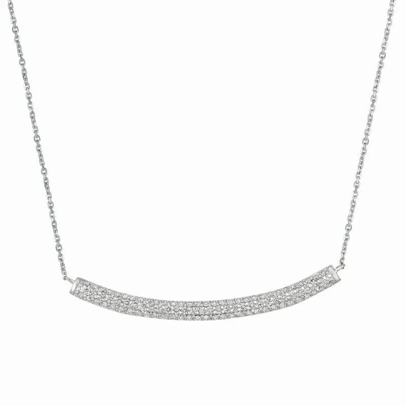 DIAMOND BAR NECKLACE 14K GOLD (1 CTW)