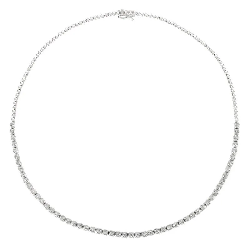 DIAMOND BEZEL NECKLACE 14K GOLD (2.5 CTW)