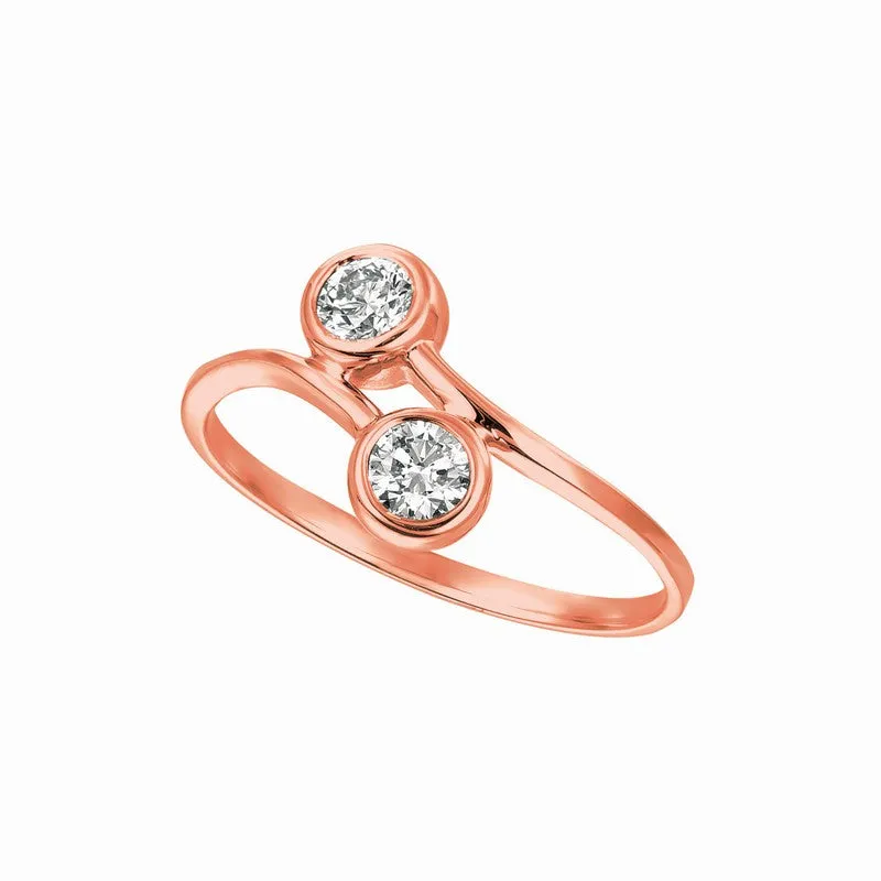 DIAMOND BEZEL SET RING 14K GOLD (0.4 CTW)