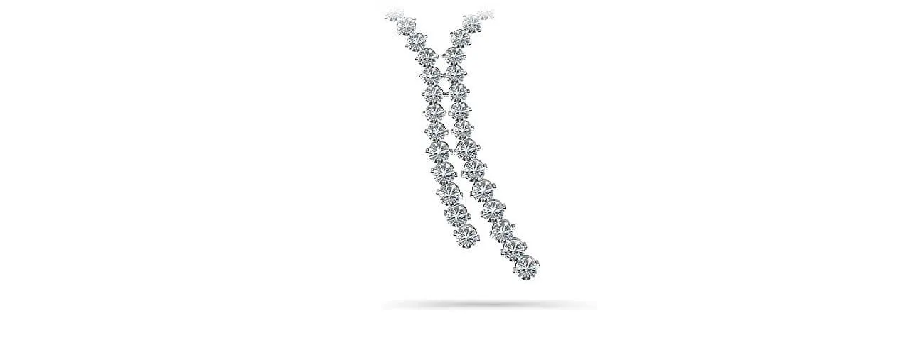 Diamond Bolero Tie Diamond Necklace with 4.99 ct.(finished)