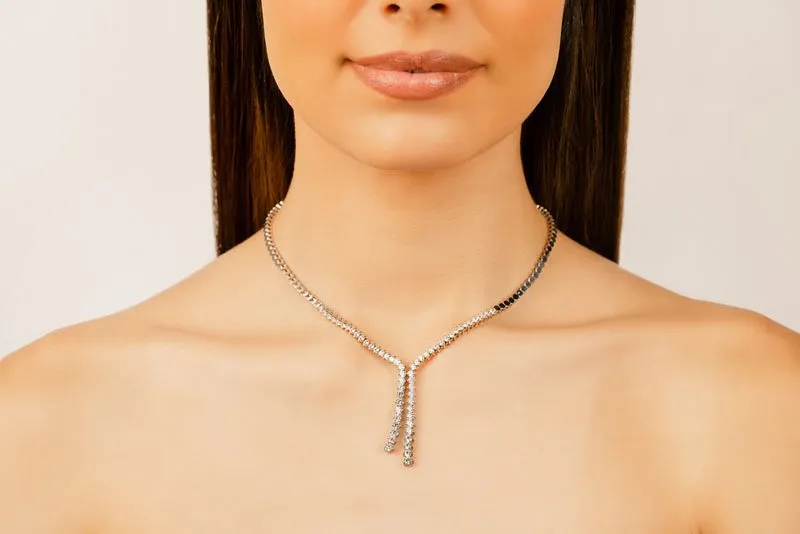 Diamond Bolero Tie Diamond Necklace with 4.99 ct.(finished)