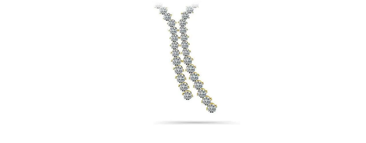 Diamond Bolero Tie Diamond Necklace with 4.99 ct.(finished)