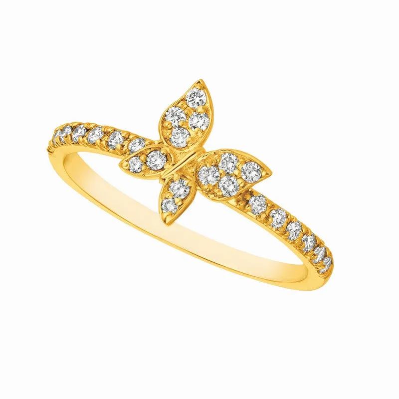 DIAMOND BUTTERFLY RING 14K GOLD (0.25 CTW)