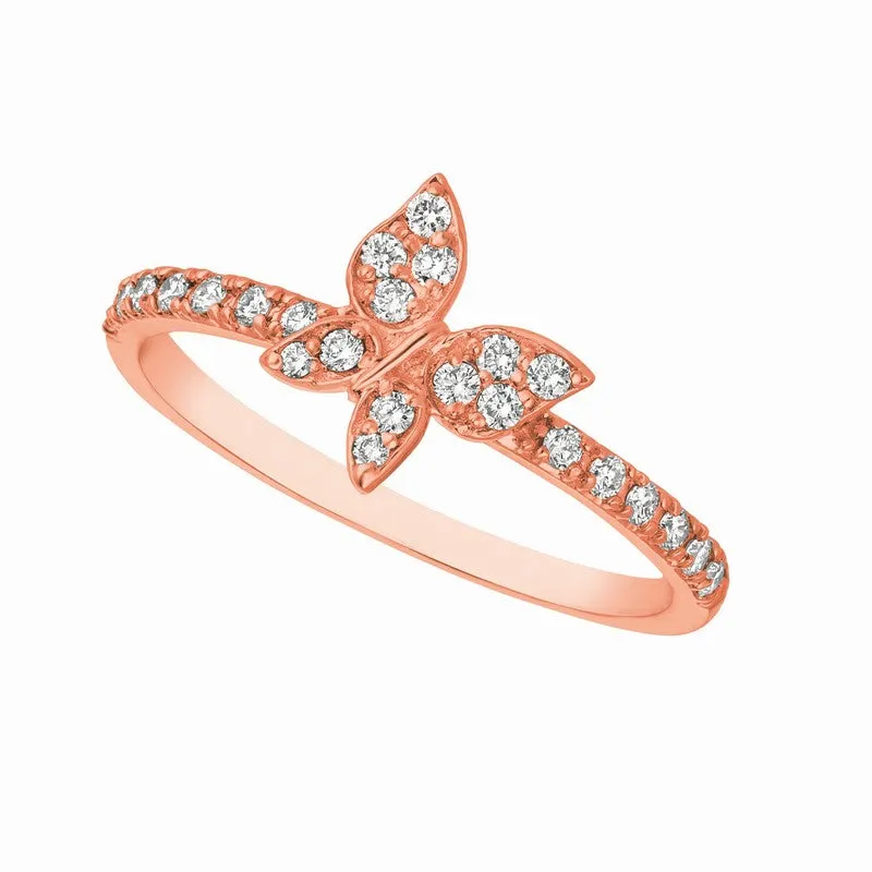 DIAMOND BUTTERFLY RING 14K GOLD (0.25 CTW)