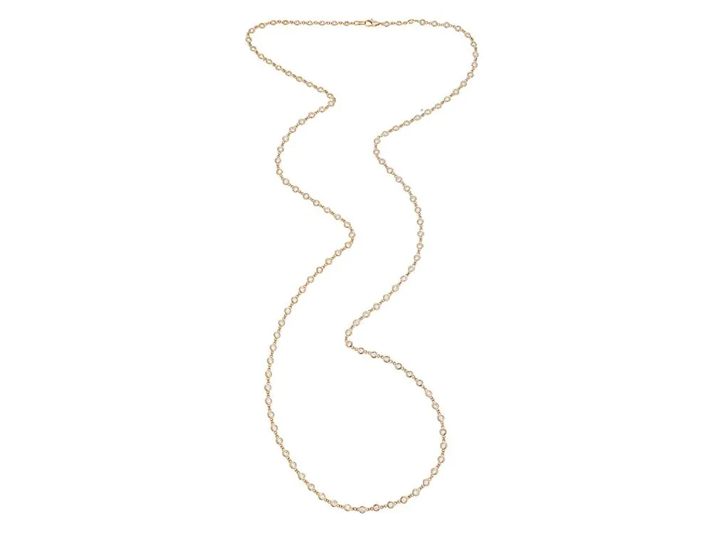 Diamond By The Yard 122 Stone Long Fashion Necklace