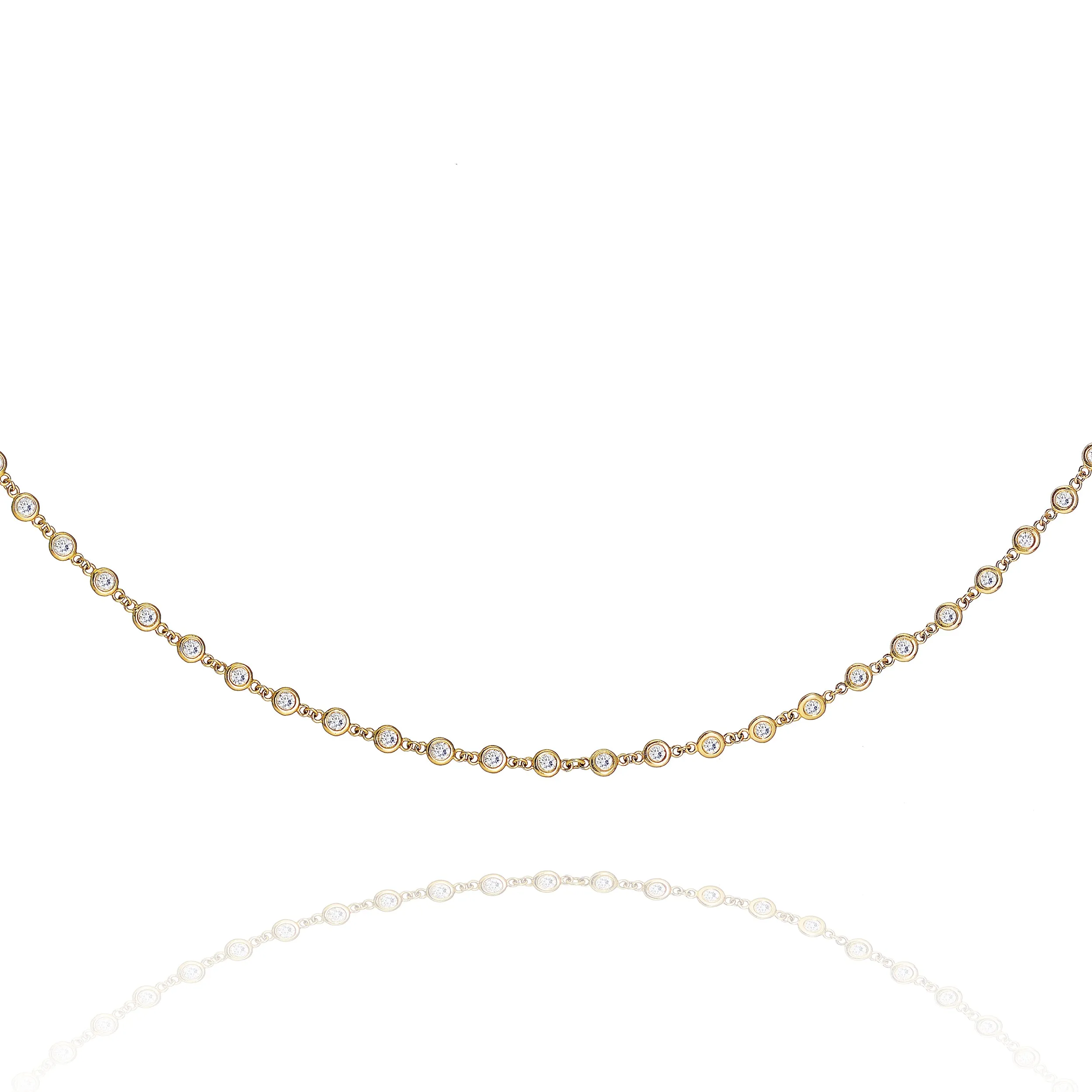 Diamond By The Yard 122 Stone Long Fashion Necklace