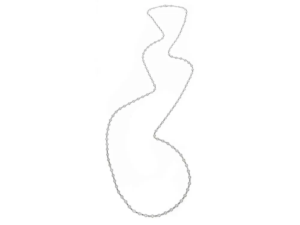 Diamond By The Yard 122 Stone Long Fashion Necklace