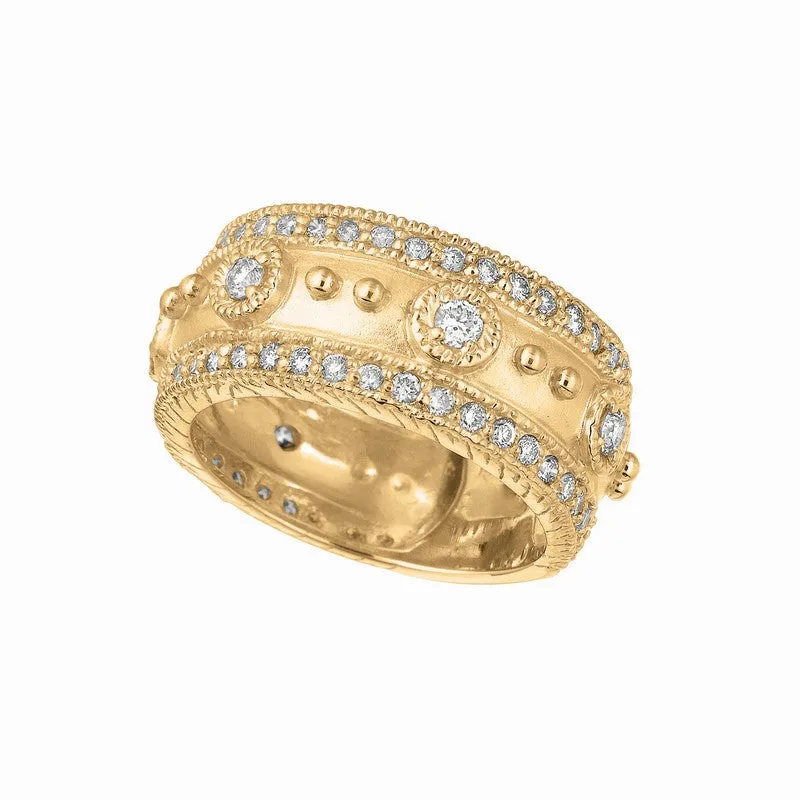 DIAMOND BYZANTINE RING 14K GOLD (1.06 CTW)