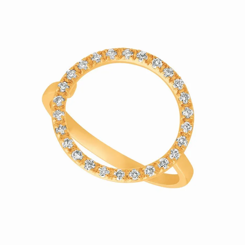 DIAMOND CIRCLE RING 14K GOLD (0.25 CTW)